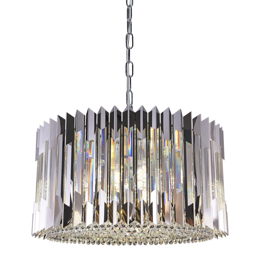 Lühter RITZ 12xE14/40W/230V d. 54 cm läikiv kroom
