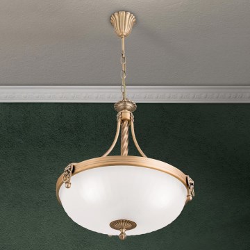 Lühter ROCCA 3xE27/60W/230V d. 42 cm pronks/valge