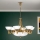 Lühter ROCCA 9xE27/60W/230V d. 75 cm pronks/valge
