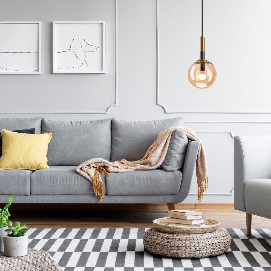 Lühter ROLLO 1xE14/5W/230V kuldne/suitsune beež