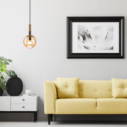 Lühter ROLLO 1xE14/5W/230V kuldne/suitsune beež