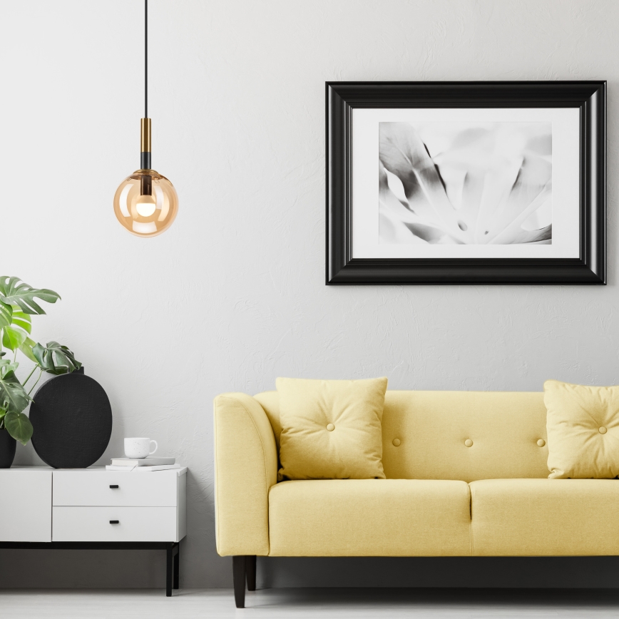 Lühter ROLLO 1xE14/5W/230V kuldne/suitsune beež