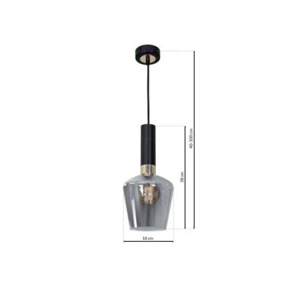 Lühter ROMA BLACK 1xE27/60W/230V