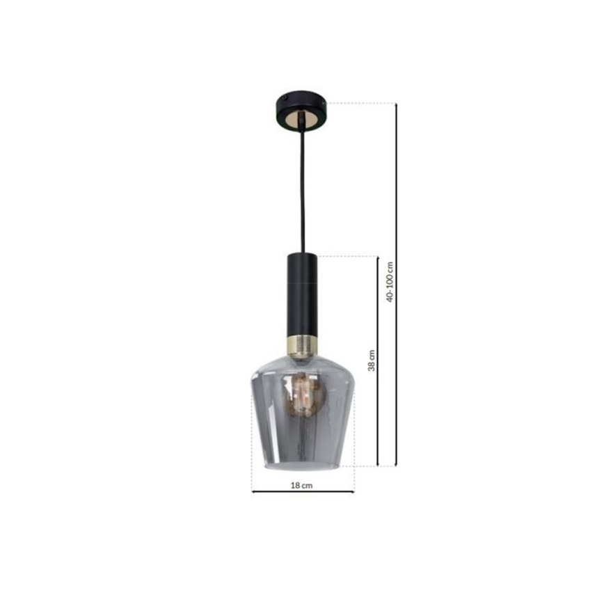 Lühter ROMA BLACK 1xE27/60W/230V