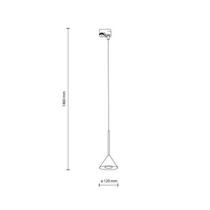 Lühter ühefaasilise rööbassüsteemi jaoks CONO MINI 1xGU10/10W/230V must