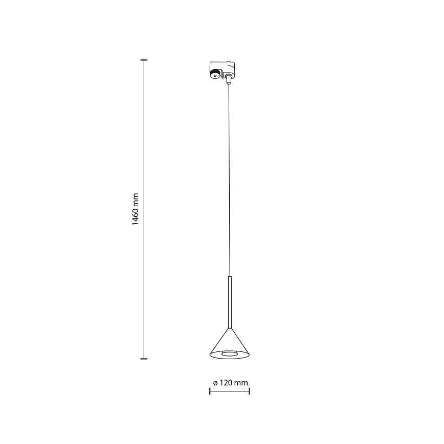 Lühter ühefaasilise rööbassüsteemi jaoks CONO MINI 1xGU10/10W/230V must