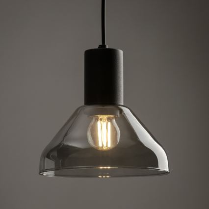 Lühter ühefaasilise rööbassüsteemi jaoks NEO 1xE27/15W/230V must/suitsune must