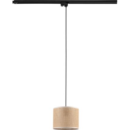 Lühter ühefaasilise rööbassüsteemi jaoks TRACER 1xE27/15W/230V d. 20 cm must/pruun