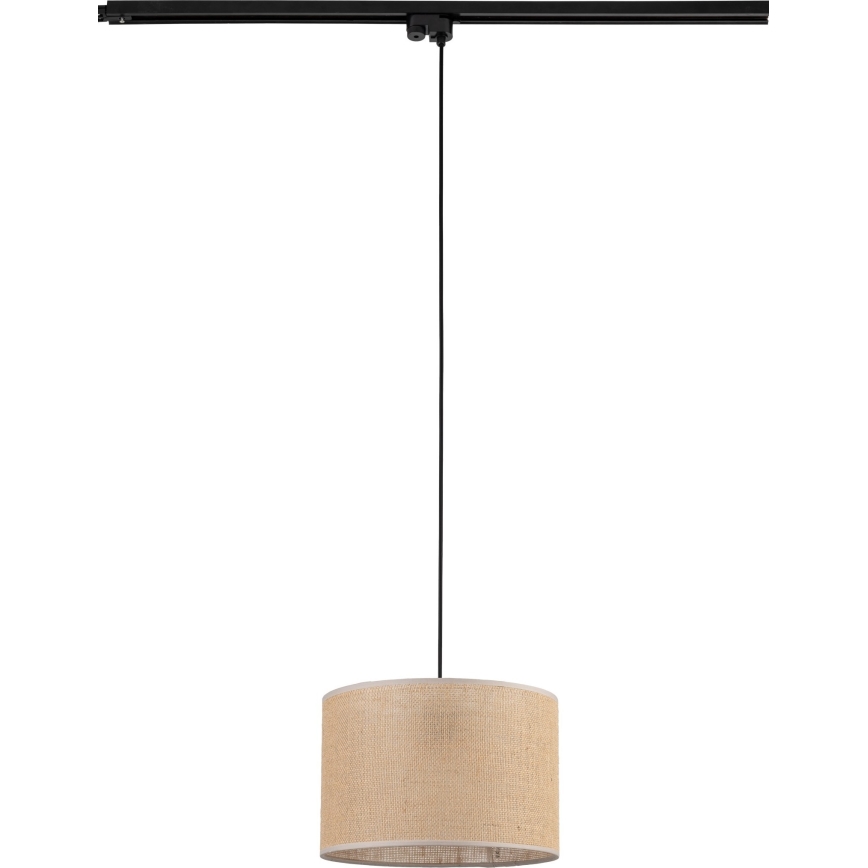 Lühter ühefaasilise rööbassüsteemi jaoks TRACER 1xE27/15W/230V d. 30 cm must/pruun