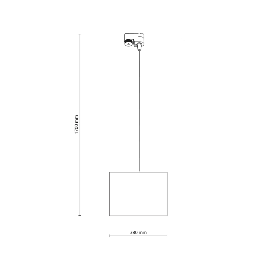Lühter ühefaasilise rööbassüsteemi jaoks TRACER 1xE27/15W/230V d. 38 cm must/pruun