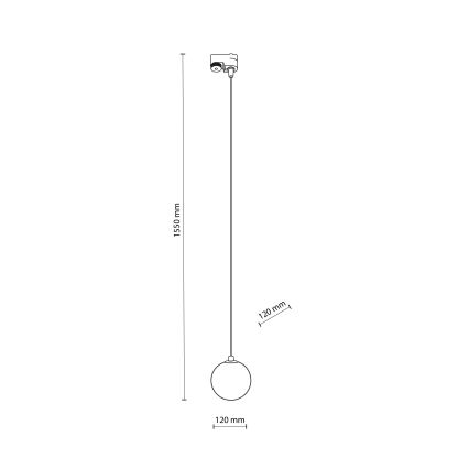 Lühter ühefaasilise rööbassüsteemi jaoks TRACER 1xG9/8W/230V must/suitsune must