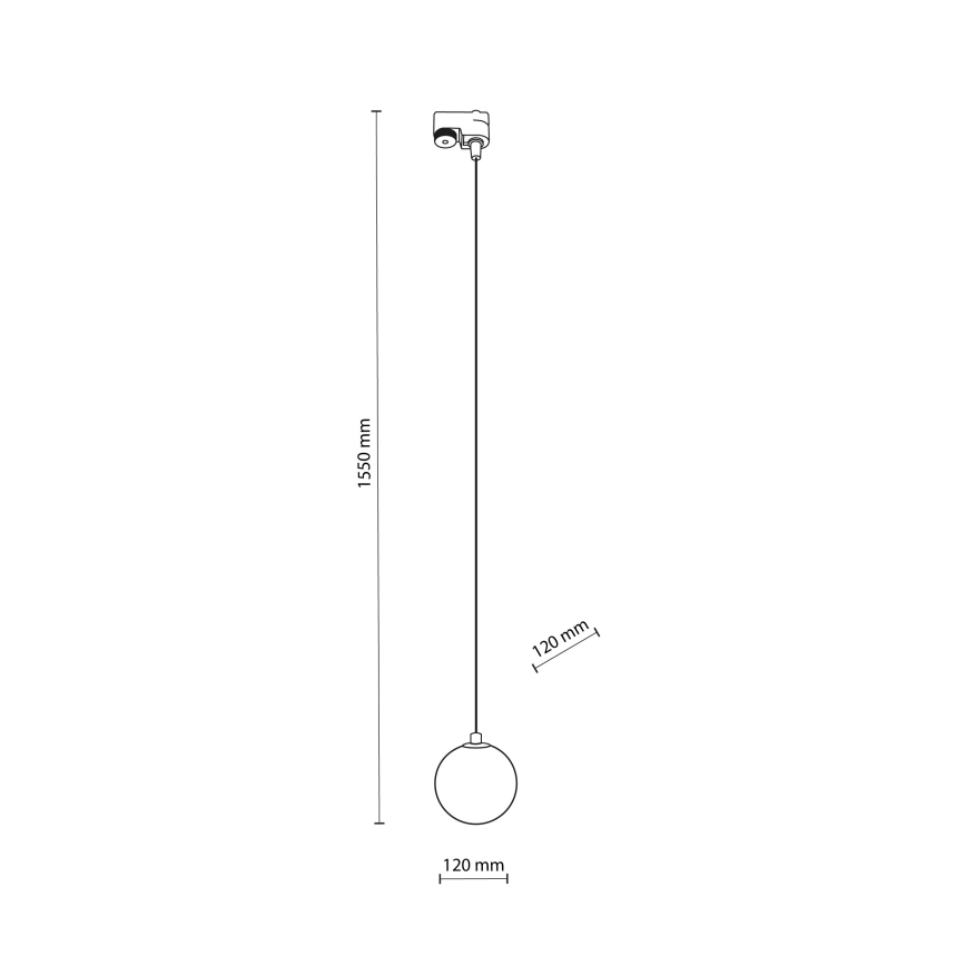 Lühter ühefaasilise rööbassüsteemi jaoks TRACER 1xG9/8W/230V must/valge