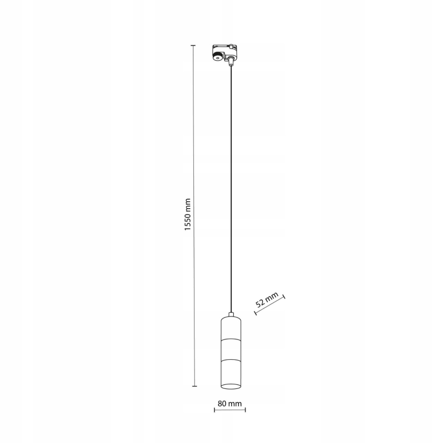 Lühter ühefaasilise rööbassüsteemi jaoks TRACER 1xGU10/10W/230V must/kuldne