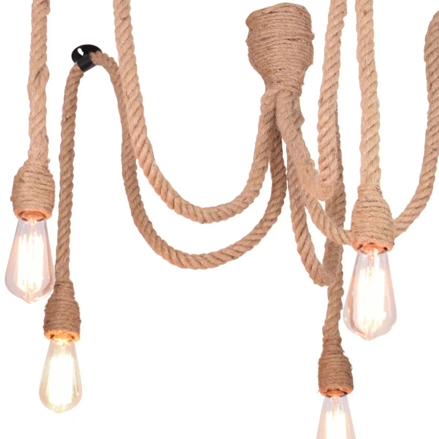 Lühter ROPE CASA 5xE27/12W/230V ämblik