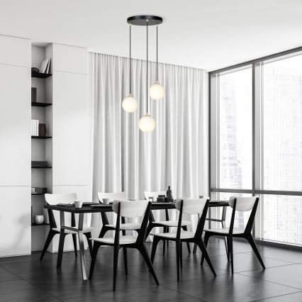 Lühter ROYAL 3xE14/10W/230V d. 30 cm must