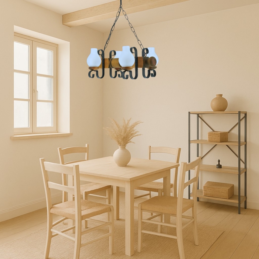 Lühter RUSTIC 4xE14/40W/230V pöök