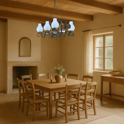Lühter RUSTIC 6xE14/40W/230V pöök
