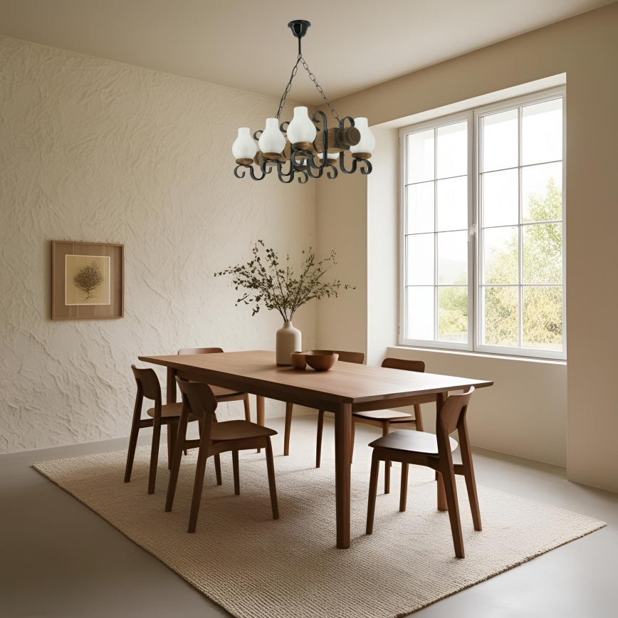 Lühter RUSTIC 6xE14/40W/230V pöök