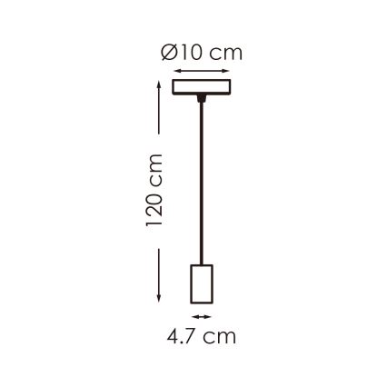 Lühter SAGA 1xE27/40W/230V hall