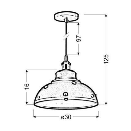 Lühter SCRIMI 1xE27/60W/230V