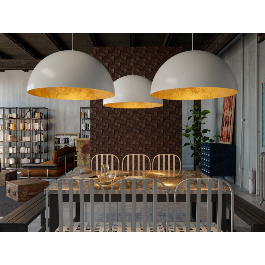 Lühter SFERA 1xE27/60W/230V d. 50 cm hall/kuldne