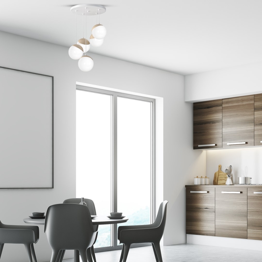 Lühter SFERA WOOD 5xE14/40W/230V