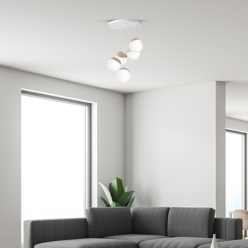 Lühter SFERA WOOD 5xE14/40W/230V