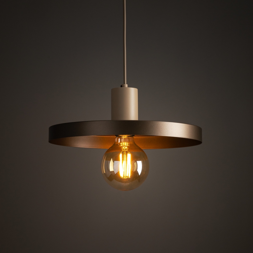 Lühter SILA 1xE27/15W/230V d. 30 cm pruun/beež