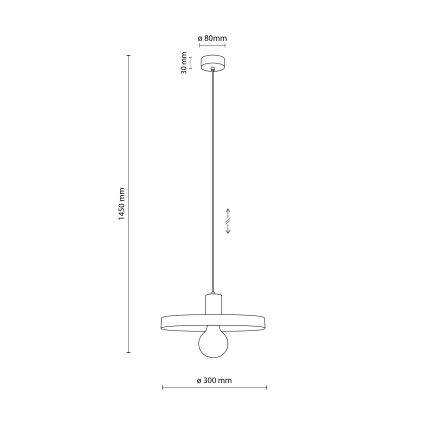 Lühter SILA 1xE27/15W/230V d. 30 cm pruun/beež