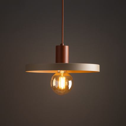 Lühter SILA 1xE27/15W/230V d. 40 cm beež/tellis
