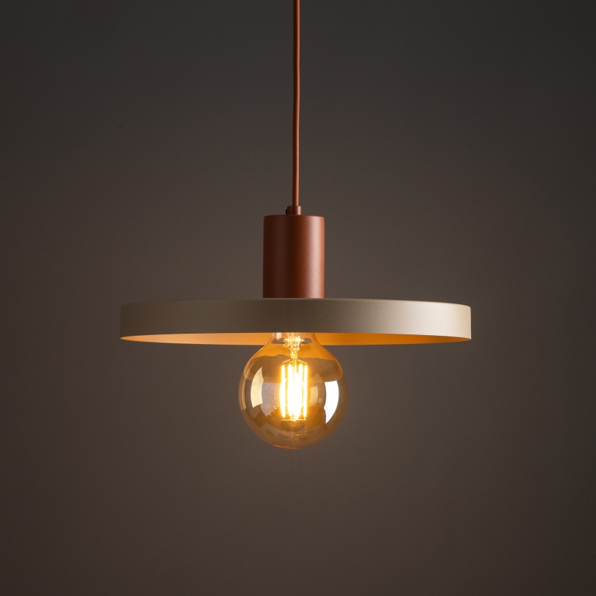 Lühter SILA 1xE27/15W/230V d. 40 cm beež/tellis