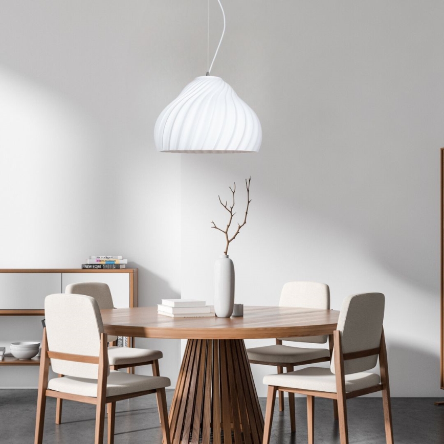 Lühter SILVO 1xE27/60W/230V d. 38 cm valge