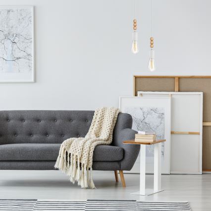 Lühter SIMON 2xE27/60W/230V valge/pöök