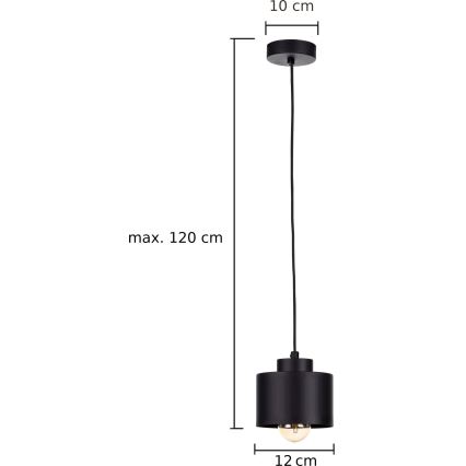 Lühter SIMPLY BLACK 1xE27/60W/230V