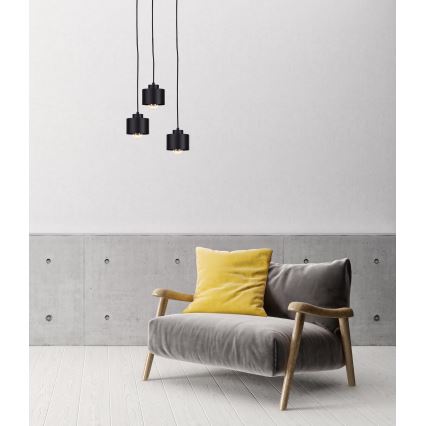 Lühter SIMPLY BLACK 3xE27/60W/230V d. 32 cm