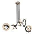 Lühter SKIVA 4xE27/15W/230V must/beež