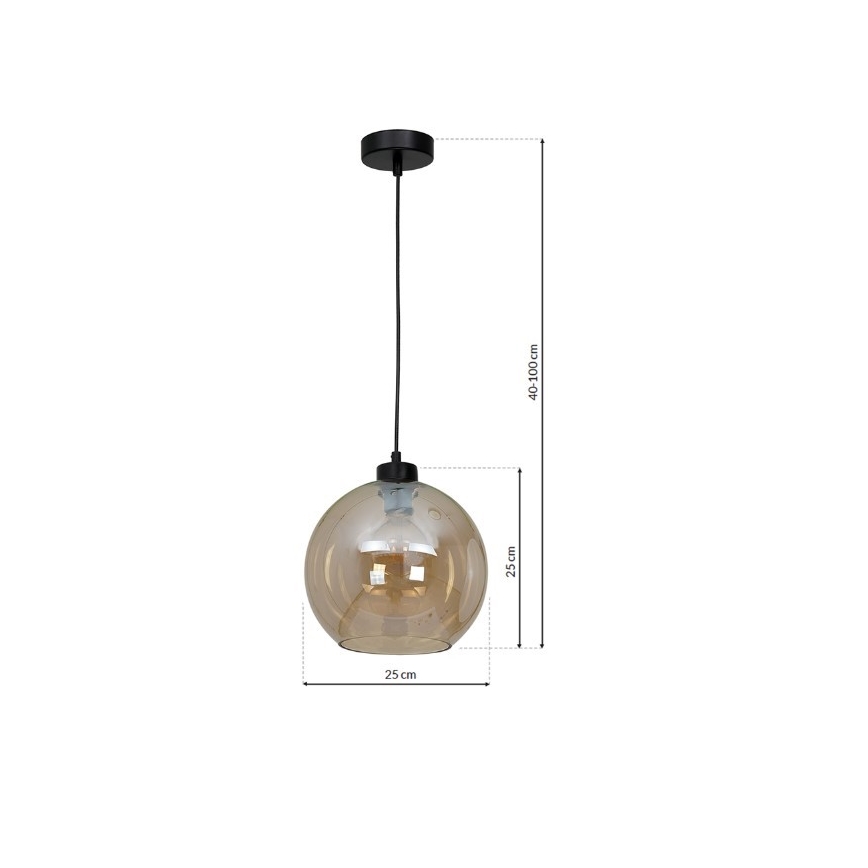Lühter SOFIA 1xE27/60W/230V pruun