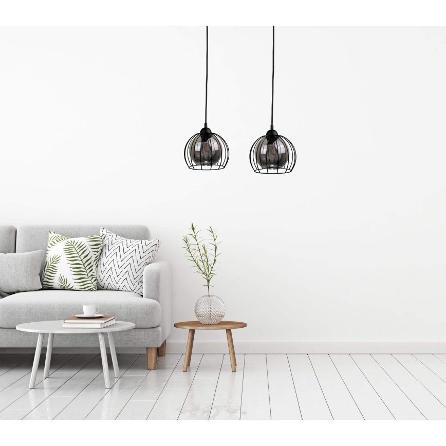 Lühter SOLO BLACK 2xE27/60W/230V