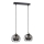 Lühter SOLO BLACK 2xE27/60W/230V must/kuldne