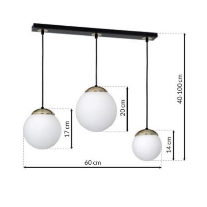 Lühter SPARTA 3xE14/40W/230V