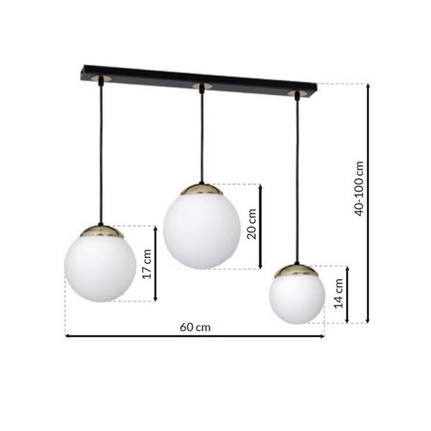 Lühter SPARTA 3xE14/40W/230V