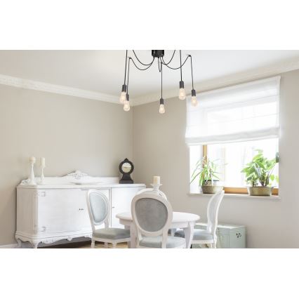 Lühter SPINDEL 5xE27/60W/230V ämblik