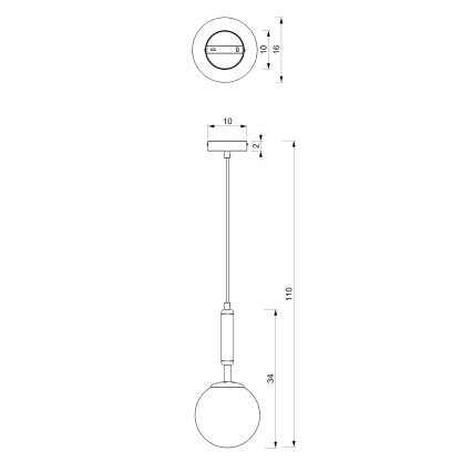 Lühter SPIRA 1xE14/15W/230V must