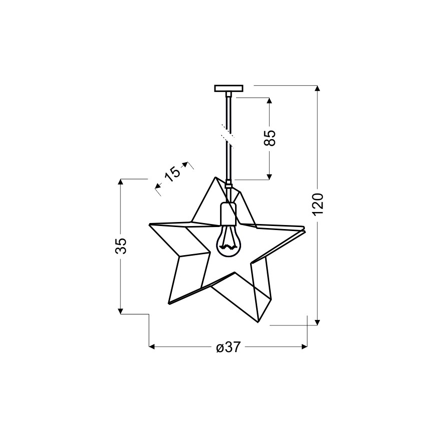 Lühter STAR 1xE27/60W/230V
