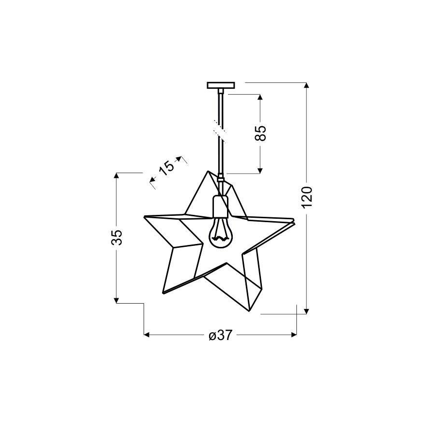 Lühter STAR 1xE27/60W/230V