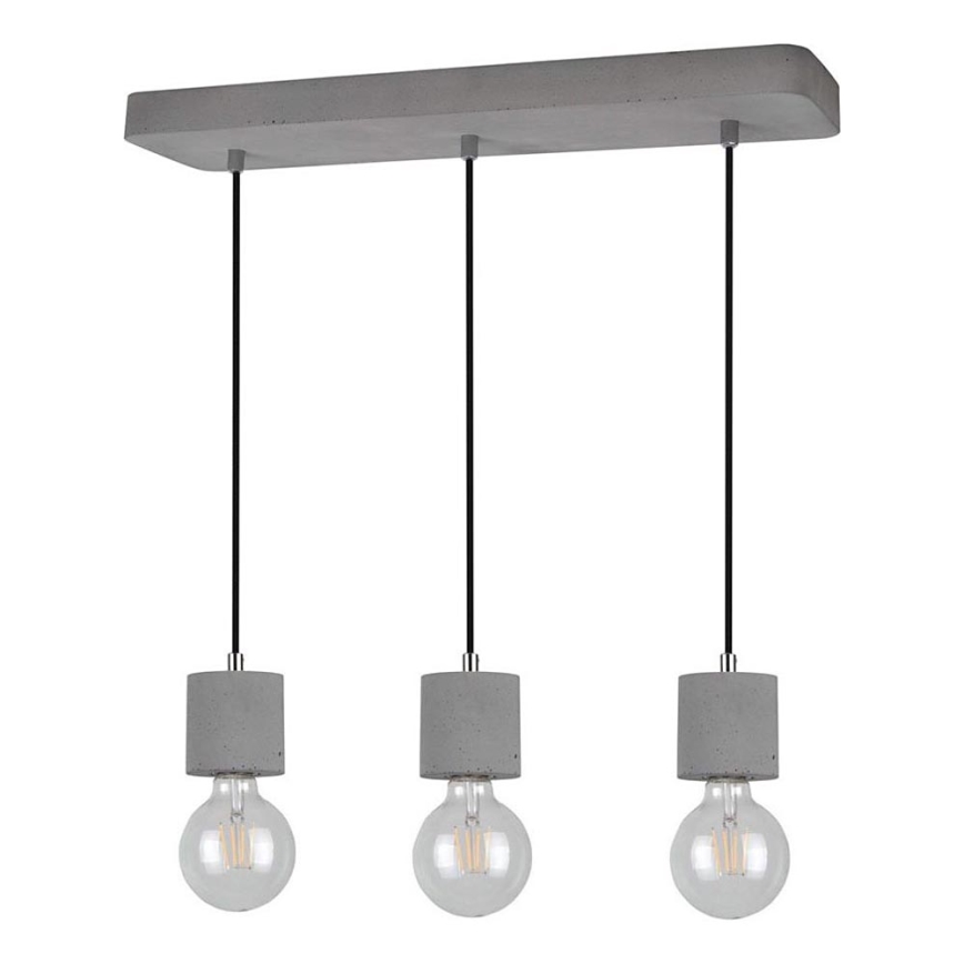Lühter STRONG 3xE27/60W/230V betoon