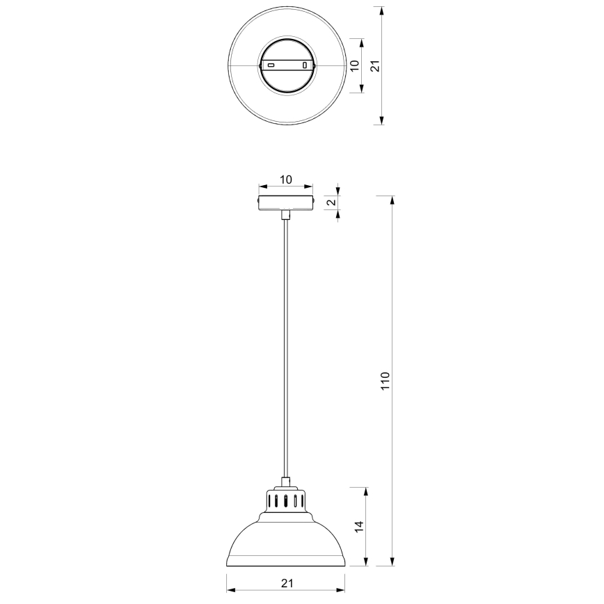Lühter SVEN 1xE27/15W/230V valge