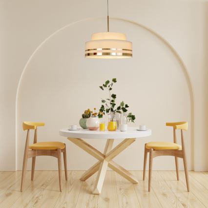 Lühter TAMI 1xE27/60W/230V d. 40 cm beež/kuldne