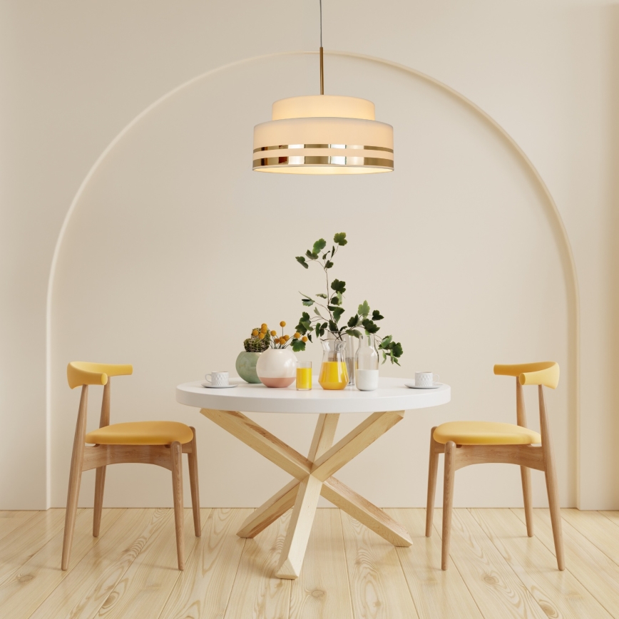 Lühter TAMI 1xE27/60W/230V d. 40 cm beež/kuldne