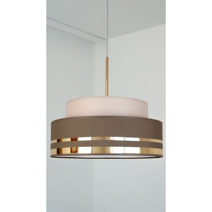 Lühter TAMI 1xE27/60W/230V d. 40 cm beež/pruun/kuldne